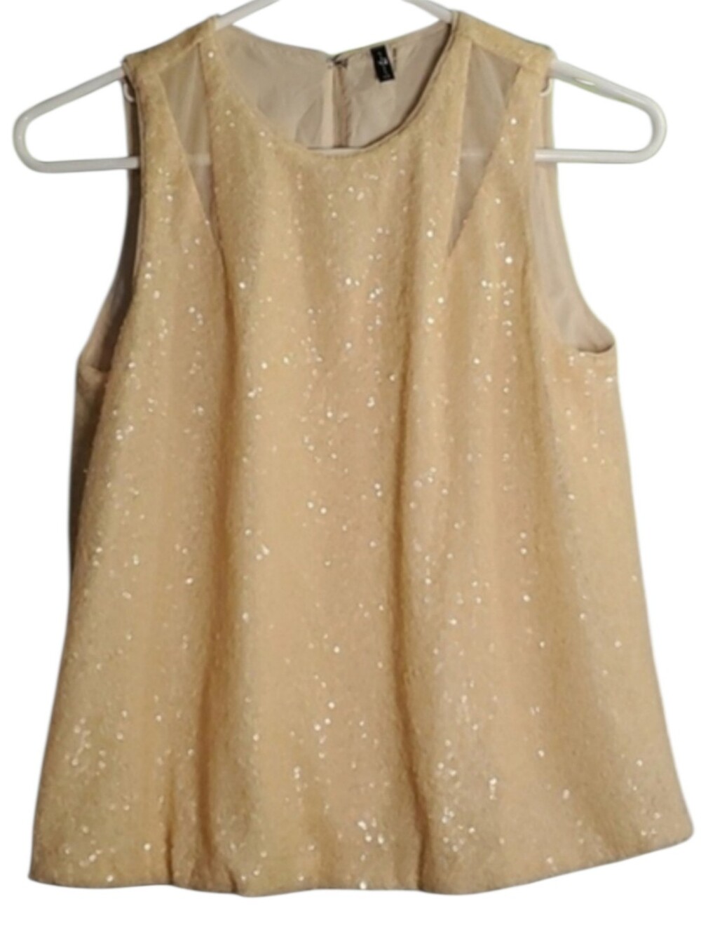 7 for all mankind top womens size xs x-small yellow sequins spring Euro-Summer